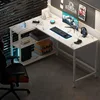 Computer Desk with Shelves, 50 Inch Gaming Writing Desk, Study PC Table Workstation with Storage for Home Office, Living Room, 5