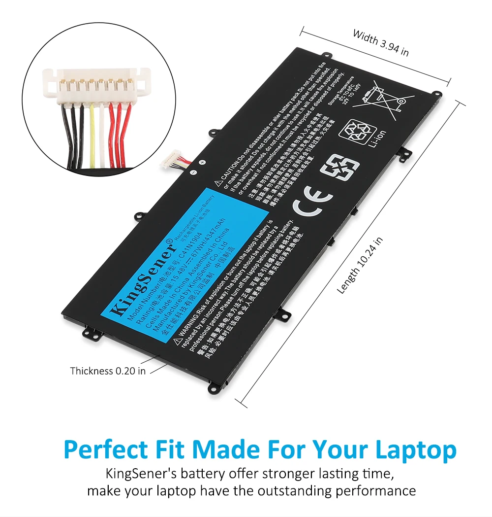 KingSener-bateria do portátil para ASUS, C41N1904, C41N1904-1, ZenBook 14, UX425UA, UM425IA, UX425EA, UX425JA, BX325JA, UX325EA, UX325JA, UX363EA