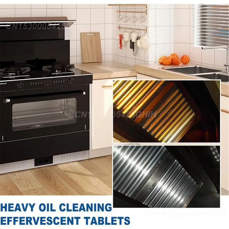 1/2/3PCS Stove Cleaning Sheet No Longer Need To Scrub Non-toxic Effective Kitchen Grease Cleaner Clean Effervescent Tablets