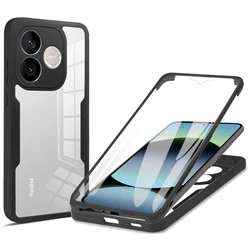 2 - in - 1 Clear Shockproof Full Body Protection Armor Case - PC+TPU for Honor Play10A (Black)