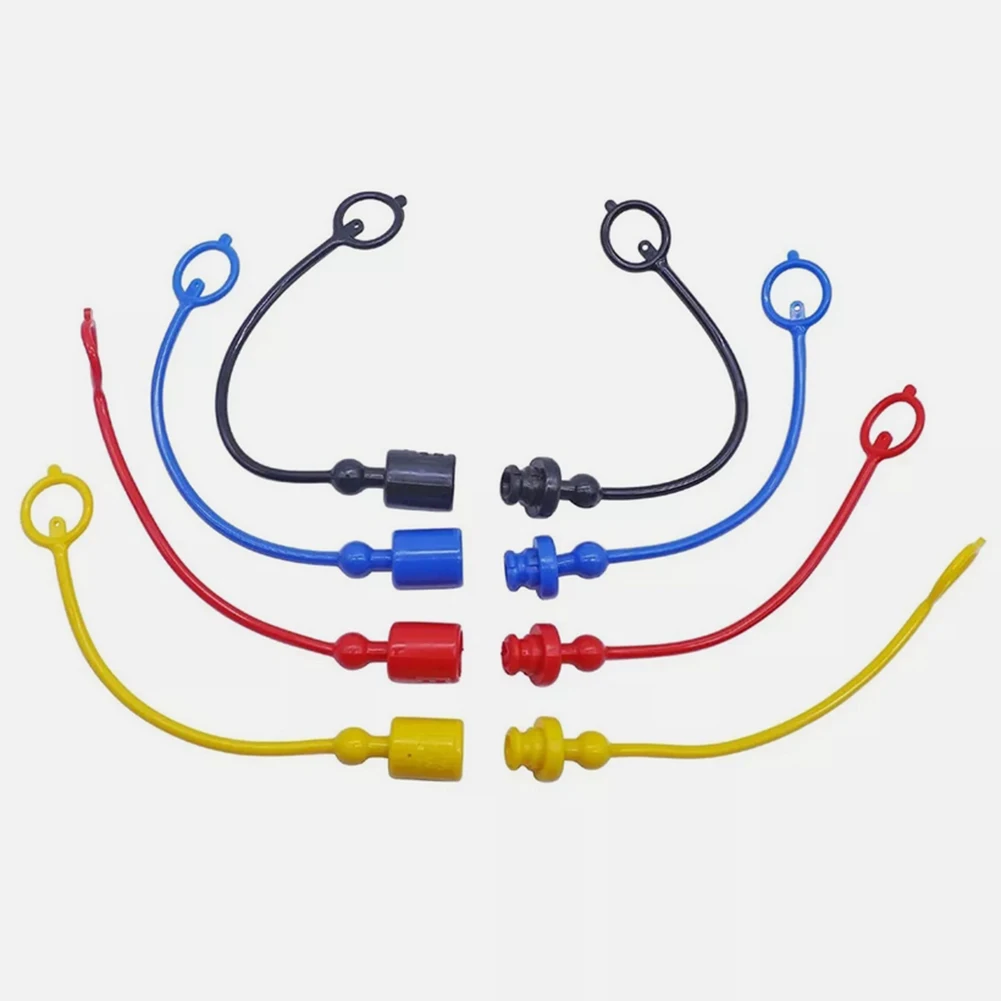 

4 Pairs Hydraulic Quick Coupler Male Dust Cap And Female Plug Cover PVC Rubber Female Plug Cover Rubber Dust Cover