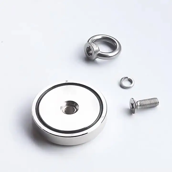 Super Strong Neodymium Fishing Magnet – 1000 LB Pull Force, Heavy Duty Rare Earth Magnet For Metal Detecting Salvage Gold Black - View #7