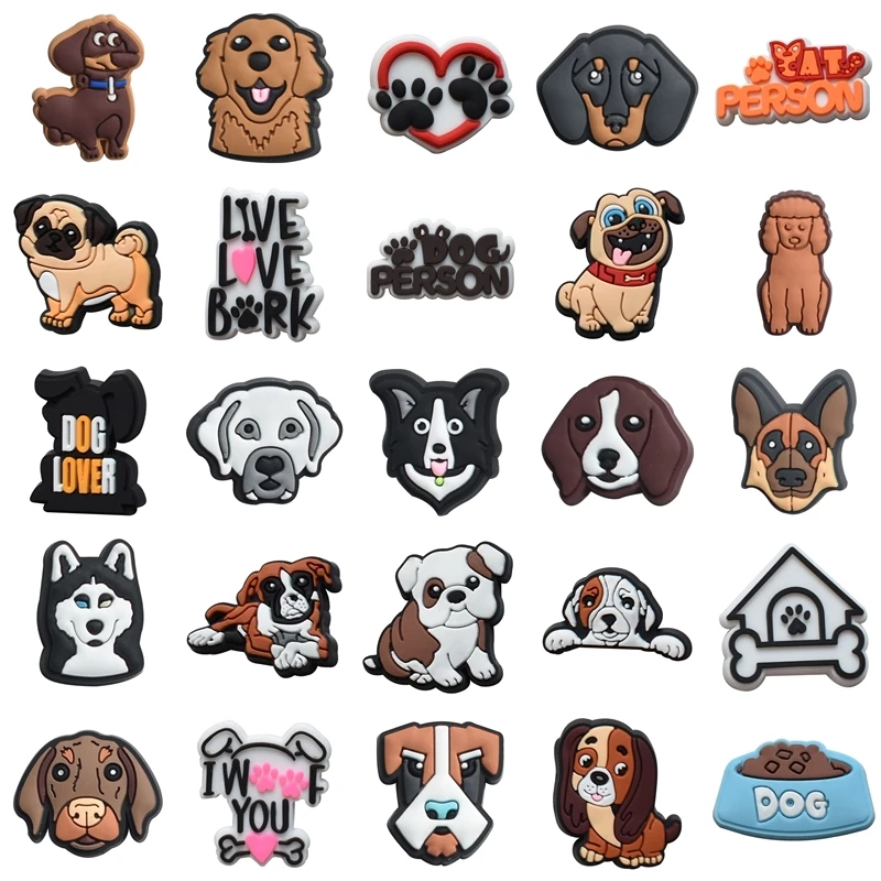 Dog Shoe Charms for Crocs Accessories Women Clogs Pins Men Badges Kids Jeans Boy Girls Decorations Buckle Shoes Accessories