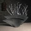 Creative Nordic style Resin vase modern abstract Fan-shaped vase Decoration crafts Home Decorations Dried flowers 4