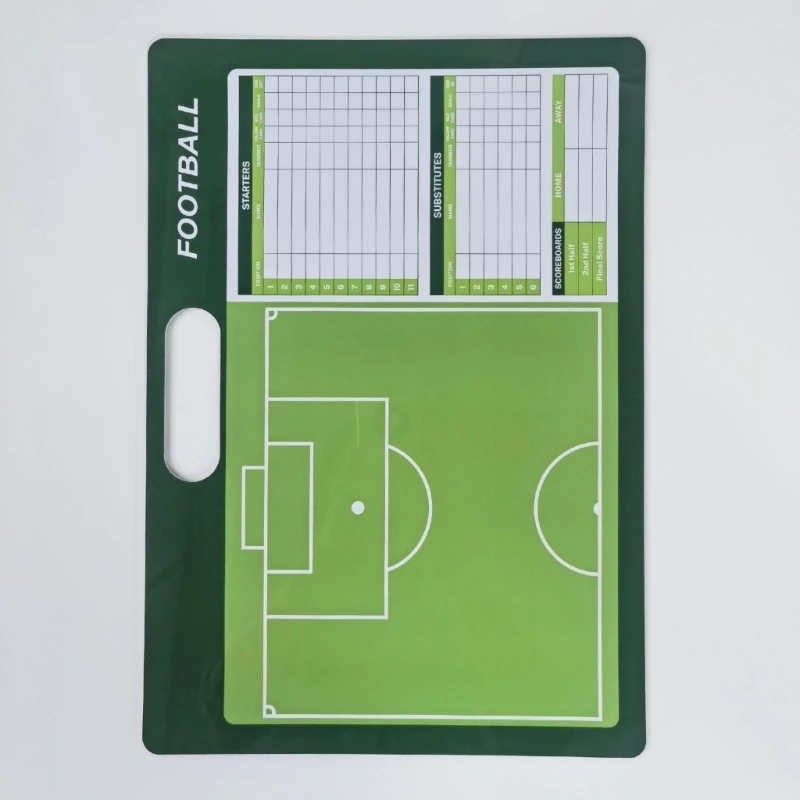 

Football Coaching Board Basketball Dry Erases Board for Coaches with 2 Markers Double-Sided Full Half Court Tactic Board