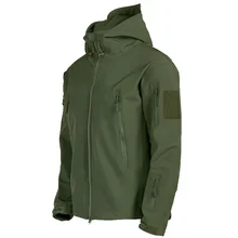 

Men Military Shark Skin Soft Shell Jackets Tactical Windproof Waterproof jacket men Army Combat Jackets Mens Hooded Bomber Coats