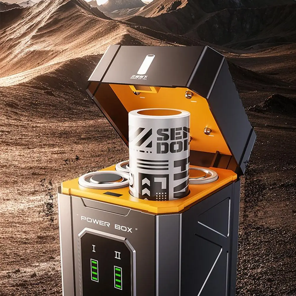 10000mAh/25000mAh Replaceable Battery Power Bank Tactical Separate Supply Mobile Capsules Battery Charger Magazine Mech Pow C5D2 2