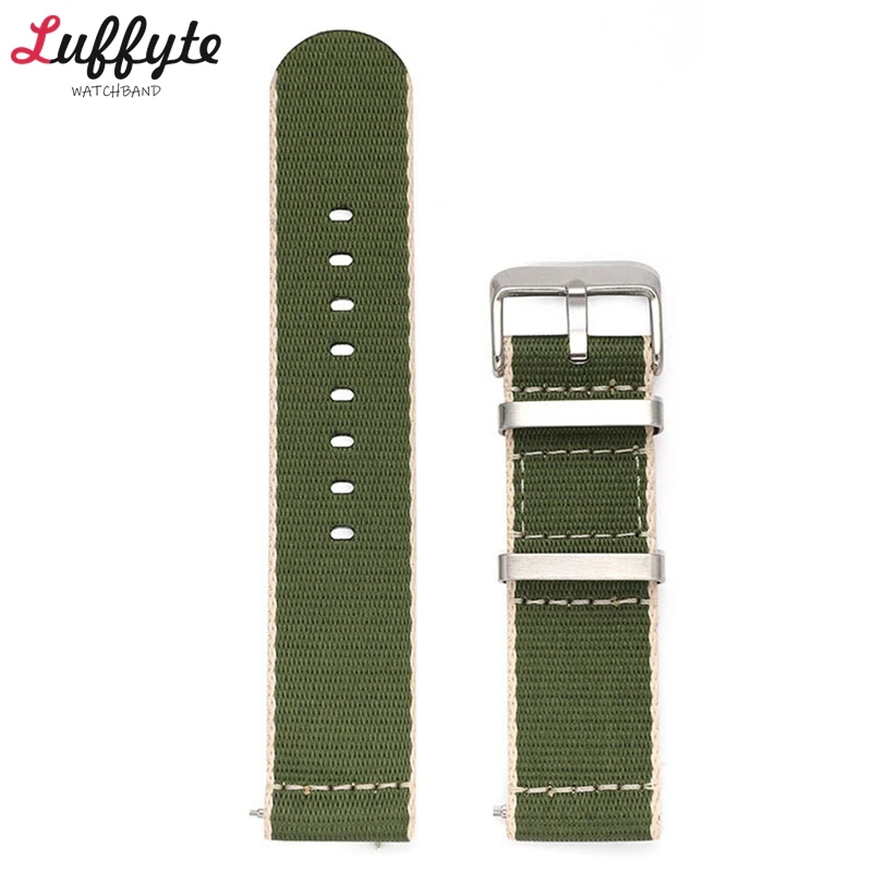 Quick Release Canvas Sport Watchband - Colorful Nylon Weave Strap