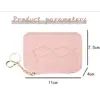 Women Lipstick Bag PU Leather Makeup Case Mini Purse Organizer Cosmetic Bag Mirror Lipstick Pocket Coin Wallet 6