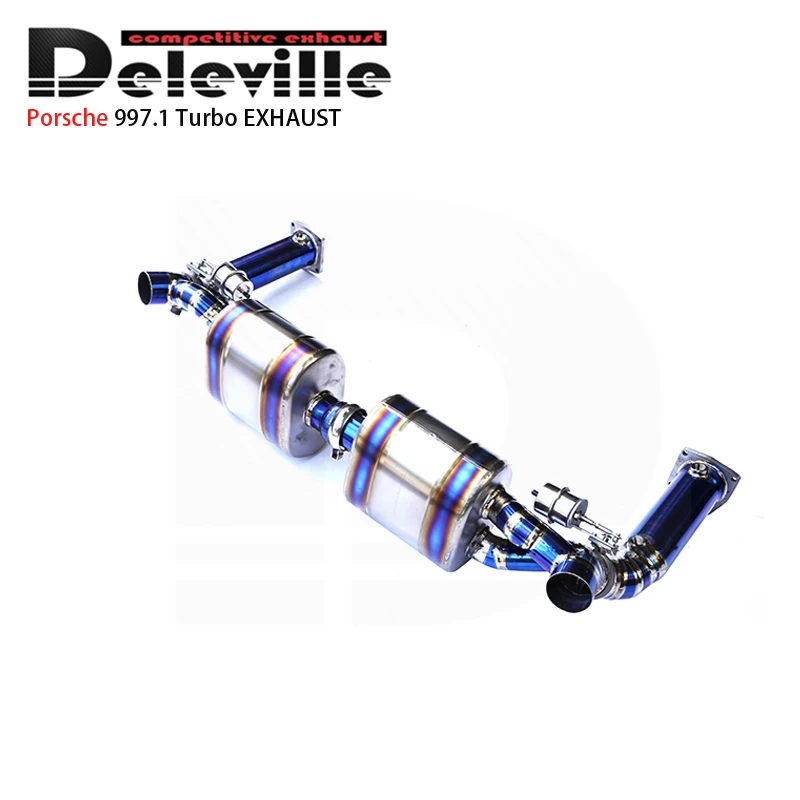 

new style Titanium exhaust pipe car Catback Exhaust For porsche 911 997.1 turbo Automotive valvetronic exhaust muffler catback