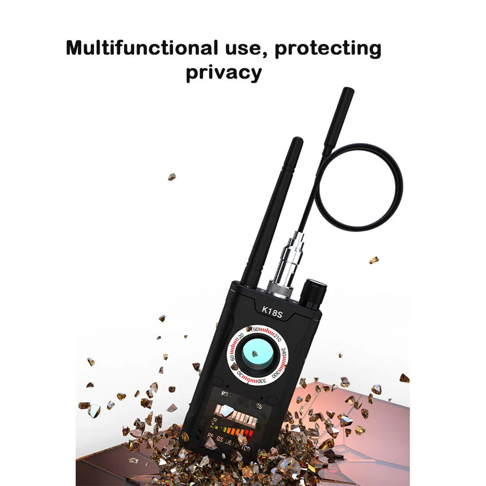 K18S Multifunction Reverse Camera Detector GSM Audio Error Finder GPS Signal RF Tracker Detect Scanner Upgrade Hidden Camera Detector Signal Detector