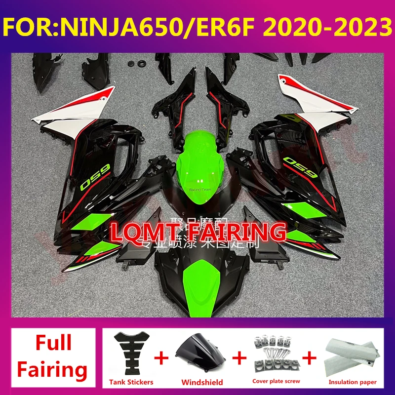 

For kawasaki Ninja650 Ninja 650 EX650 2020 2021 2022 2023 Motorcycle full Fairing Kit fit bodywork fairings kits set black green