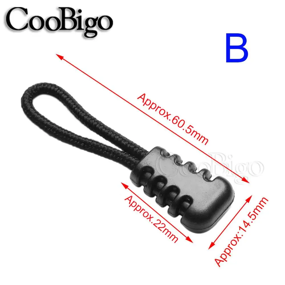 Zipper Pull Puller Fixer Zip Cord End Strap Lariat For Tactical Backpack Garment Apparel Bag DIY Head Rope Accessories CooBigo zipper clip