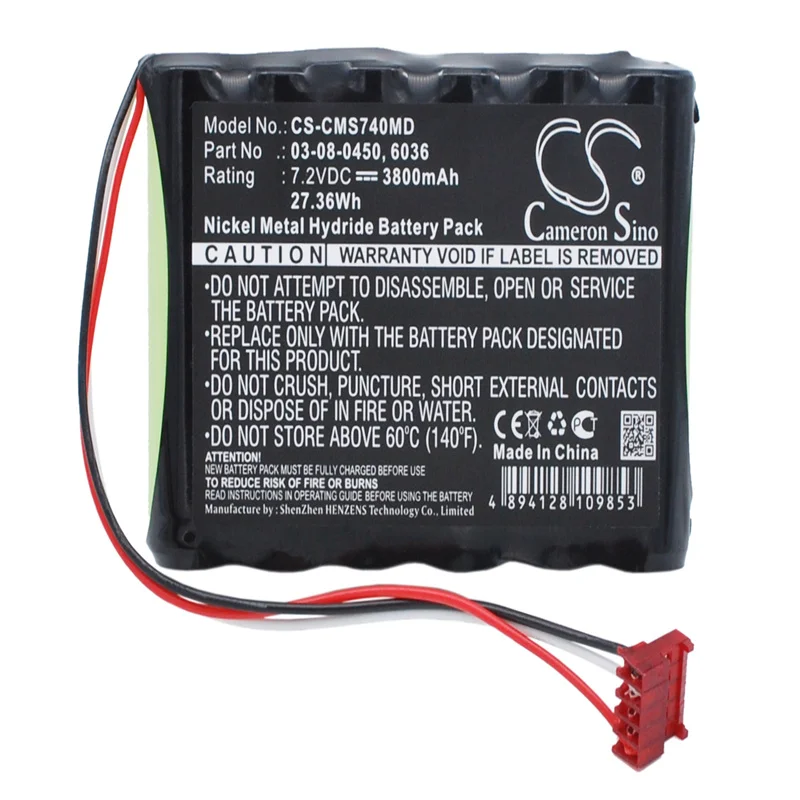 

Medical Battery For Cas Medical 03-08-0450 120336 6036 AS36036 BH-7238-RC5P OM11377 NIBP740 940X Monitor NIBP730 NIBP750 Monitor