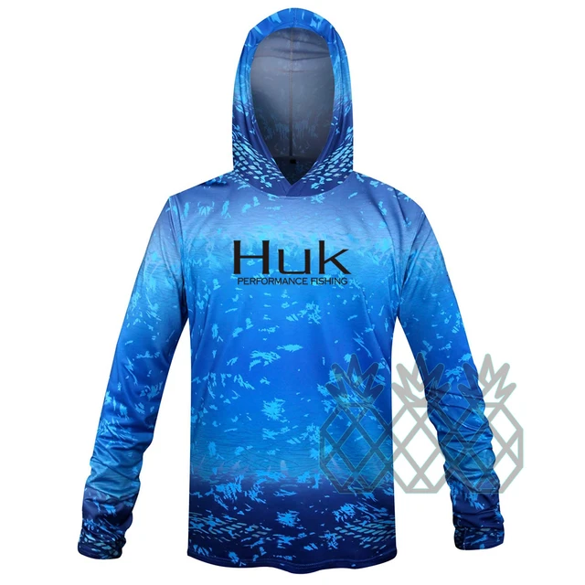 HUK Fishing Hoodie Sun Protection Clothing Lightweight Fish Shirts Long  Sleeves Tops Gear Men Quick Dry Fishing Hiking UPF 50 - AliExpress