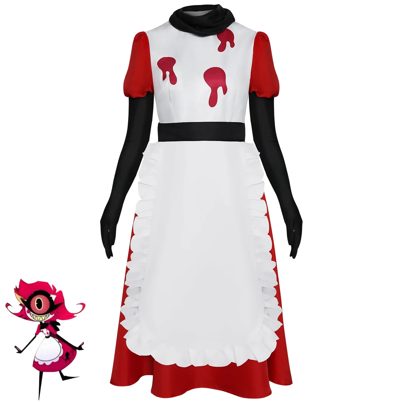 

Anime Hazbin Niffty Cosplay Costume Suit Cute Devil Maid Roleplay Clothes Uniform Hotel Cos Halloween Carnival Party Women Dress