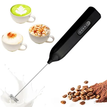 Wireless Milk Frother USB Rechargeable Electric Automatic Rotary Blender Handheld Milk Foamer for Coffee Cappuccino Cream Maker 1