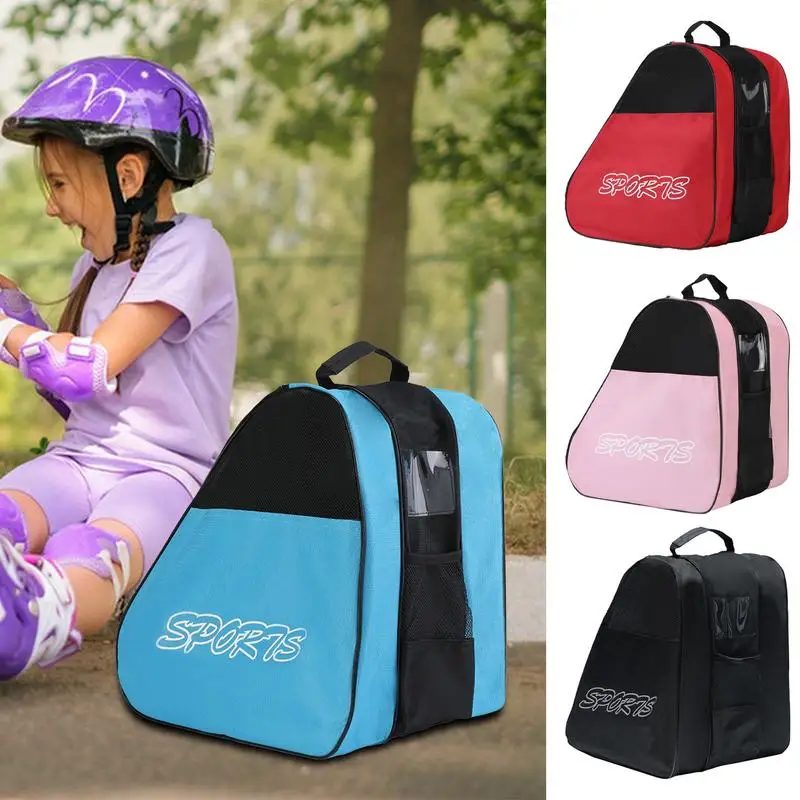 

Portable Roller Skates Bag Ice Skating Bag Large Capacity Kids Inline Skates Bag Roller Holder Storage Bag Skating Shoes Bag