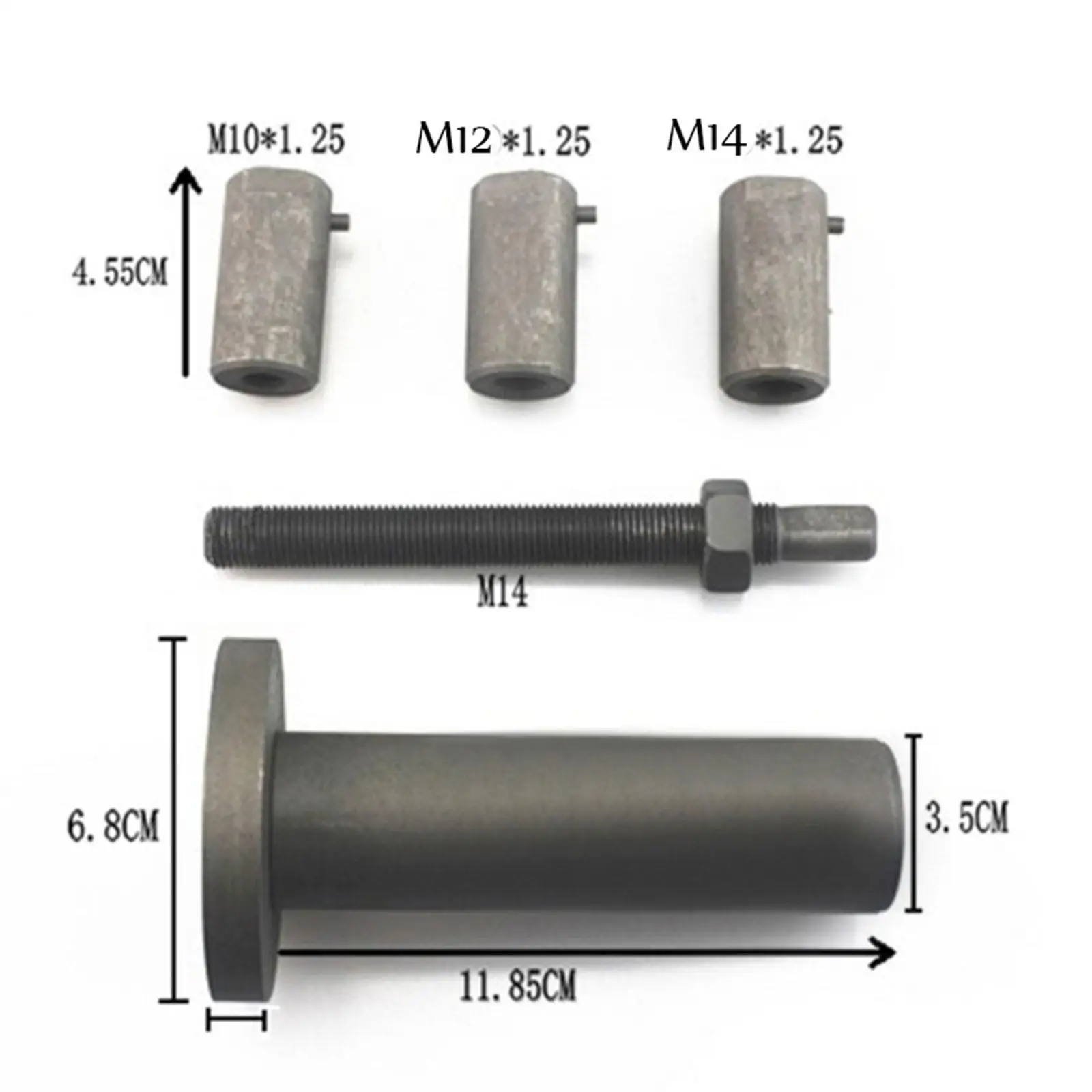 Motorcycle Crankshaft Tool Replacement with M10 M14 Adaptors Steel Motorcycle