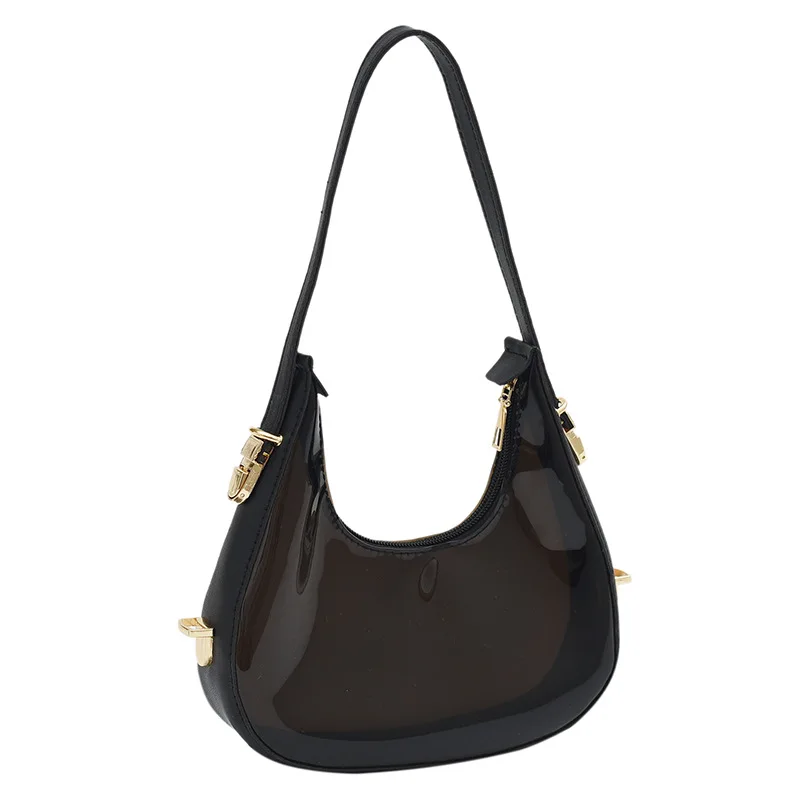 2024 Ins Transparent Jelly Bag Spring Summer Women's Fashion Shoulder Bags Underarm Bag for Women