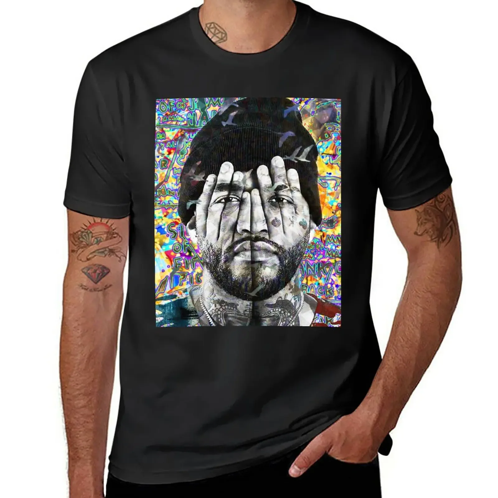 

Joyner Lucas Portrait Artwork T-Shirt anime aesthetic clothes t shirt for men