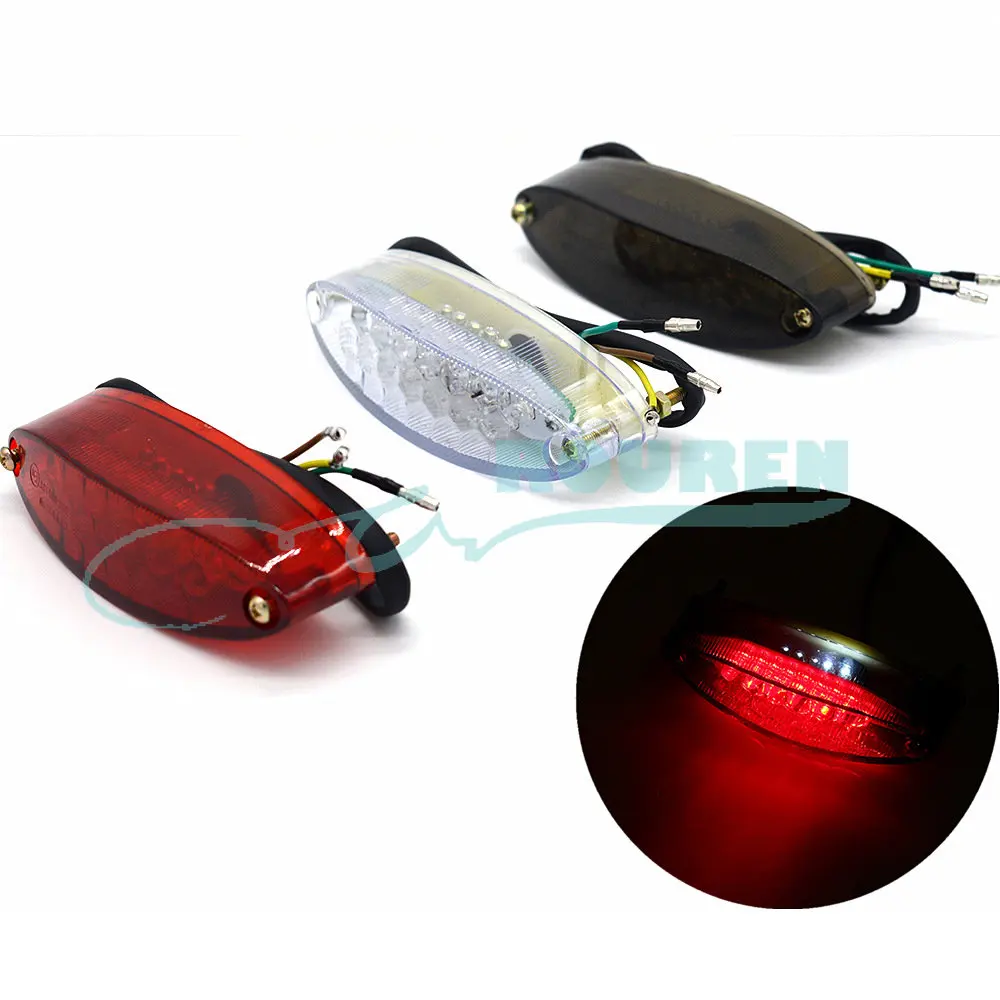 

Red Led Brake Tail Moto Light Motorcycle Modified Parts Sportster Accessories Cafe Racer Rear Taillight Signal For Scooter ATV