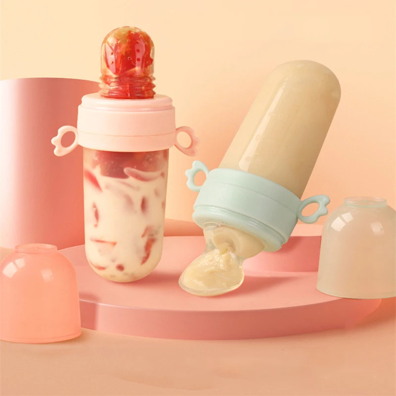 Newborn Food Feeding Eat Fruit Complementary Food Baby Bite Bag Feed Rice Cereal Spoon Silicone Pacifier Tool Baby Supplies fruit feeder pacifier
