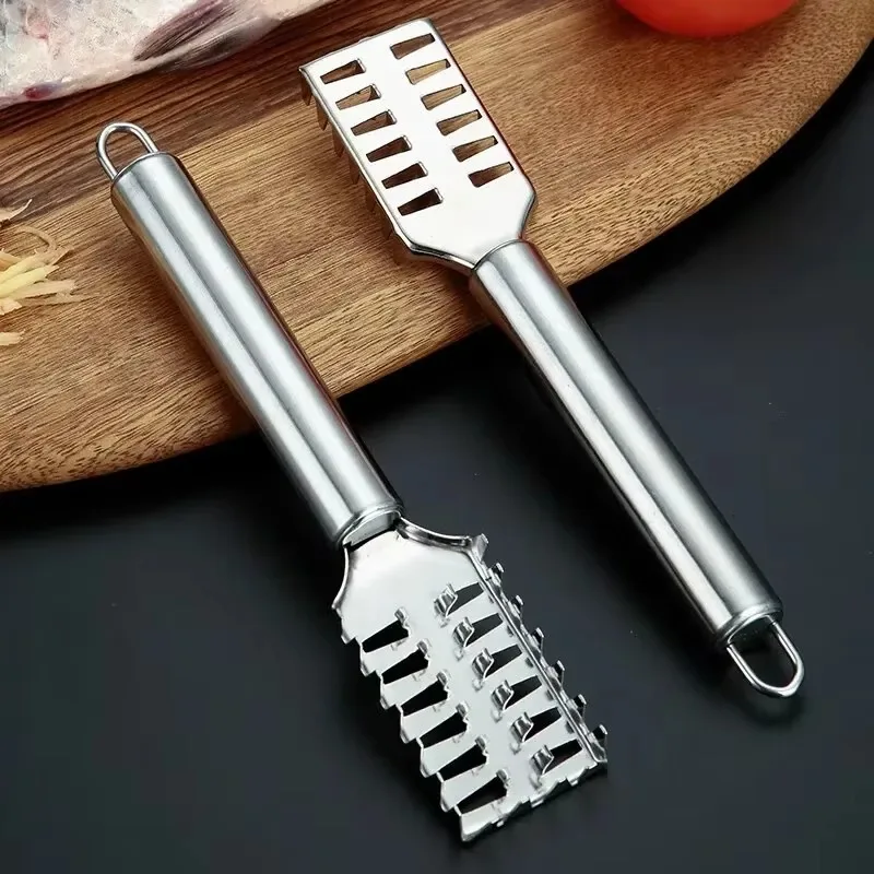 Stainless Steel Fish Scale Knife Scale Scraper Sawtooth Scraping Boning Filleting Cut Scrape Dig Maw Knife 1PC
