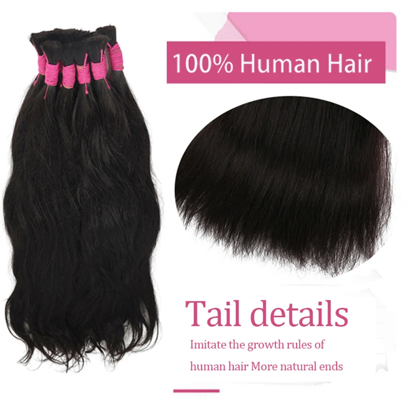 Original Human Hair Bulk For Braiding Mega No Weft Human Braiding Hair Natural Vietnamese Bulk Extensions