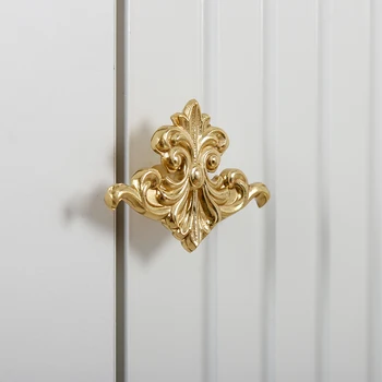 Nordic Solid Brass Creative Animal Drawer Handles Simple Light Luxury Kitchen Furniture Handle Vintage Gold Knob Hardware