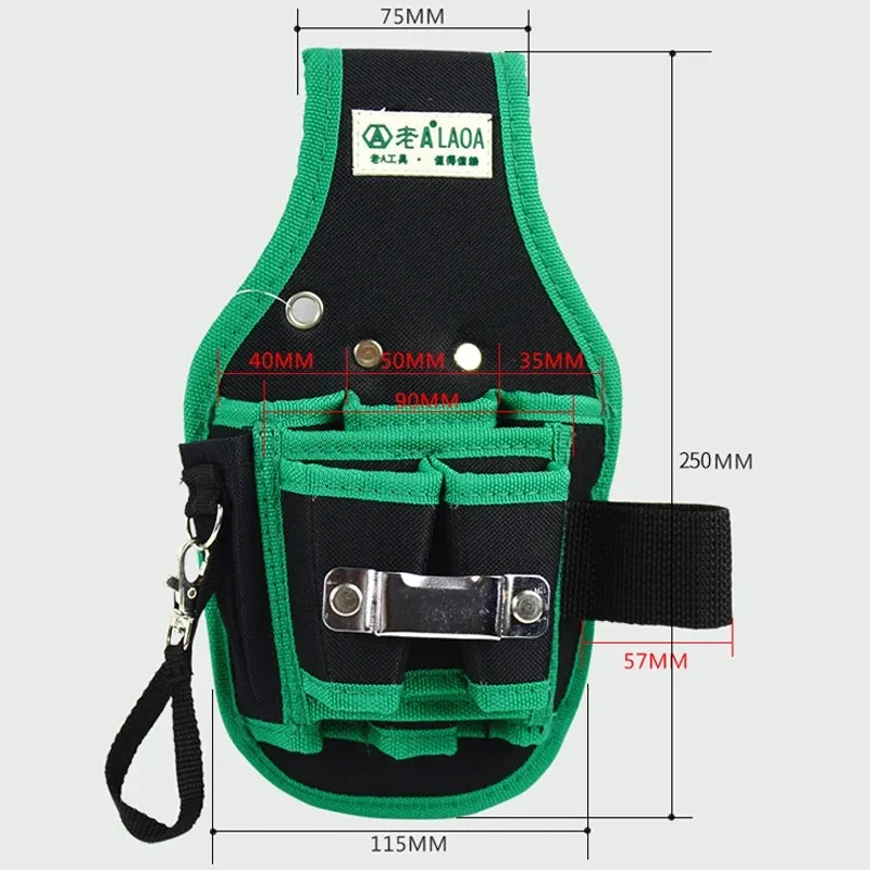 LAOA Thicken Electrician Tool Bag Multifunction Tool Waist Bag Handbag 600D Waterproof Bag