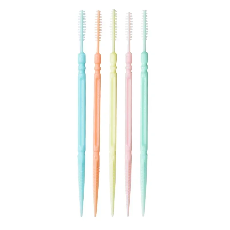 Toothpick Set 100PCS Double-headed Dental Brush Toothpick Oral Care Teeth Sticks Floss Pick Tooth Cleaning Tools Interdental Toothbrush toothpick set dental floss sticks toothpicks set interdental brushes