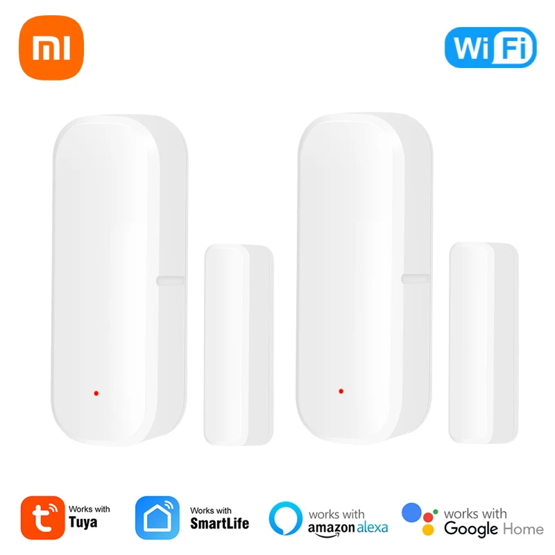 

Xiaomi Tuya Smart WiFi Door Sensor Door Open Closed Detectors WiFi App Notification Alert/Sound Security Alarm With Alexa Google