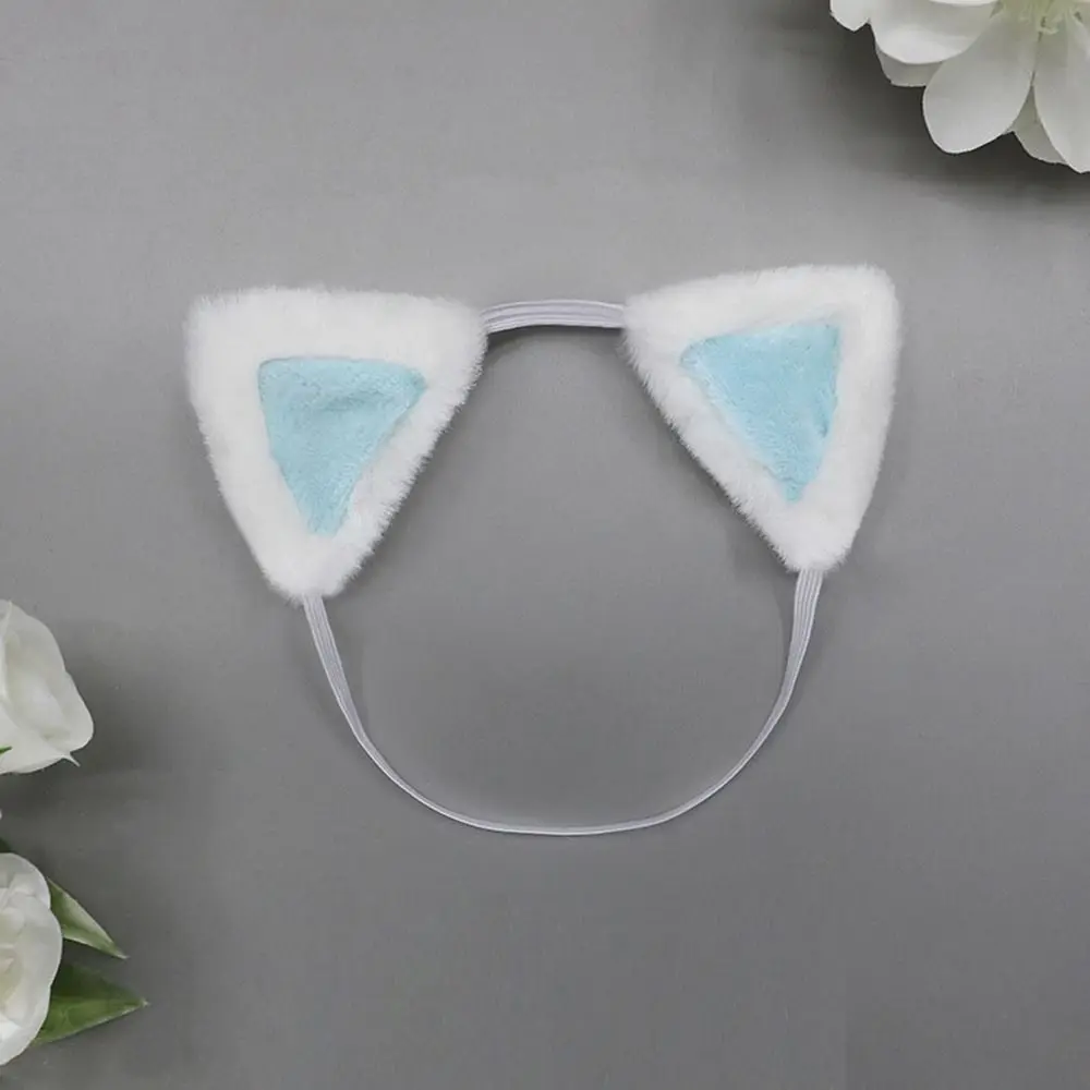 20cm Puppen Zubehör niedlichen Plüsch Katzen ohr Stirnband haarigen Schwanz für Baumwolle Stofftiere Kopf bedeckung Idol Puppen Haar Dekor – Detail 4