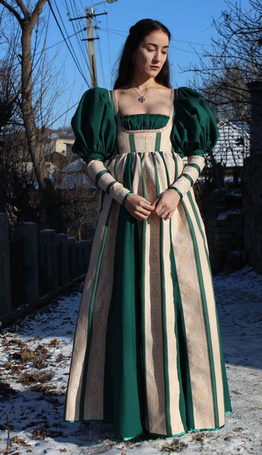 Costume Principessa Medievale Verde donna