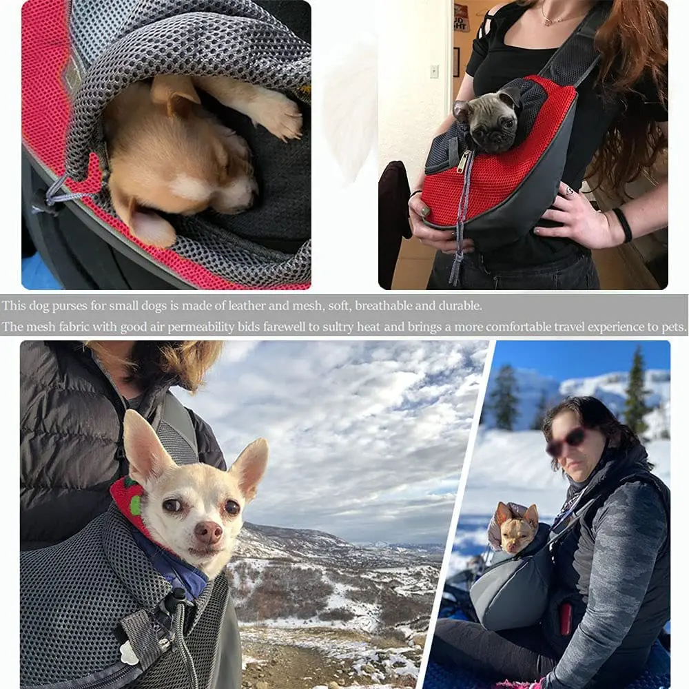 Cat bag for going out, portable crossbody cat bag, small pet backpack for going out, mesh breathable small dog backpack