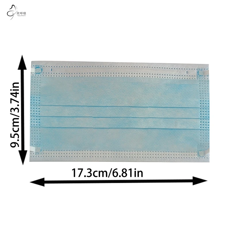 Masques chirurgicaux Type IIR 100 pièces - Bleu, emballage individuel