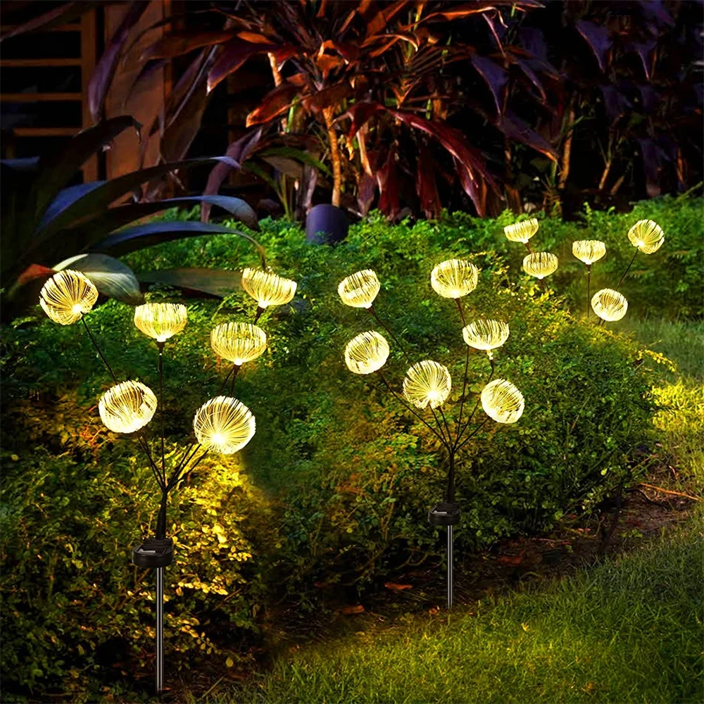 

6 Head Solar Jellyfish Lamp Wind Dance Waterproof Outdoor Garden Lights Firefly Butterfly Bee Solar Garden Pathway Lawn Decor