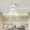 LED Ceiling Mounted Living Room Fan Light, Nordic Restaurant Decorative Ceiling Fan, Household Minimalist Electric Fan Light 2