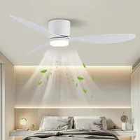 LED Ceiling Mounted Living Room Fan Light, Nordic Restaurant Decorative Ceiling Fan, Household Minimalist Electric Fan Light 2