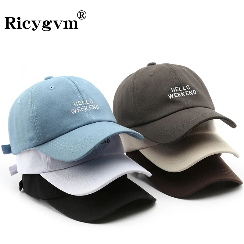 RICYGVM Fashion Letter Baseball Cap For Men Women Embroidered Peaked Hat Cotton Soild Color Duck Tongue Caps Outdoor Sun Visors