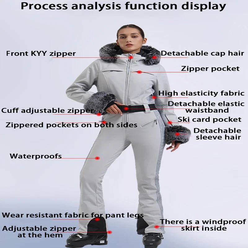 New Women's Slim Fit Double Board Windproof Waterproof