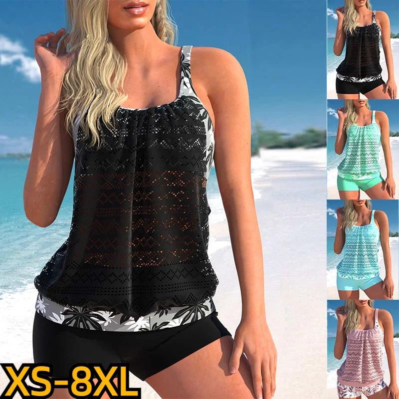 

2023 летний женский пикантный купальник с высокой талией, женский купальник из двух частей, танкини, купальник, пляжная одежда, Новый Модный Купальник с принтом