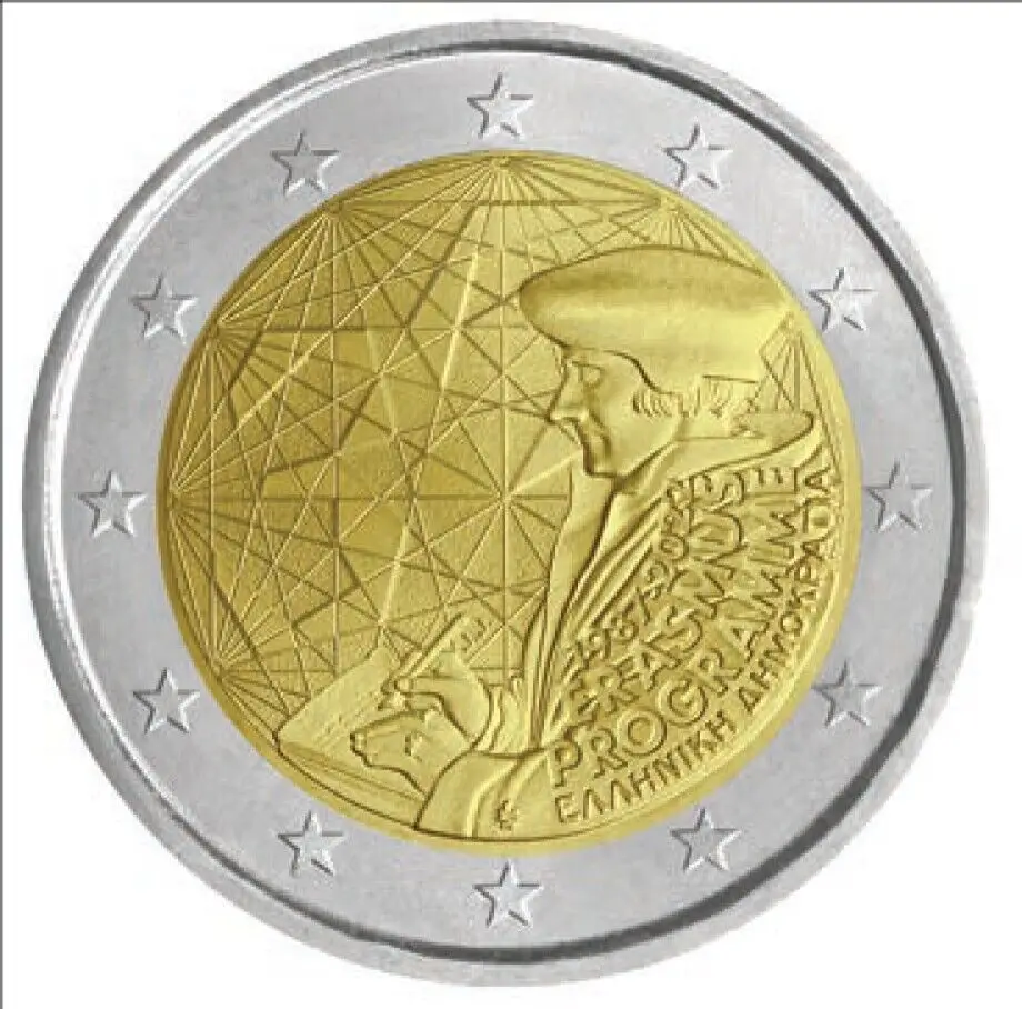 

Греция 2022 памятная монета программа аразс 35-я годовщина 2 евро UNC Совершенно новая