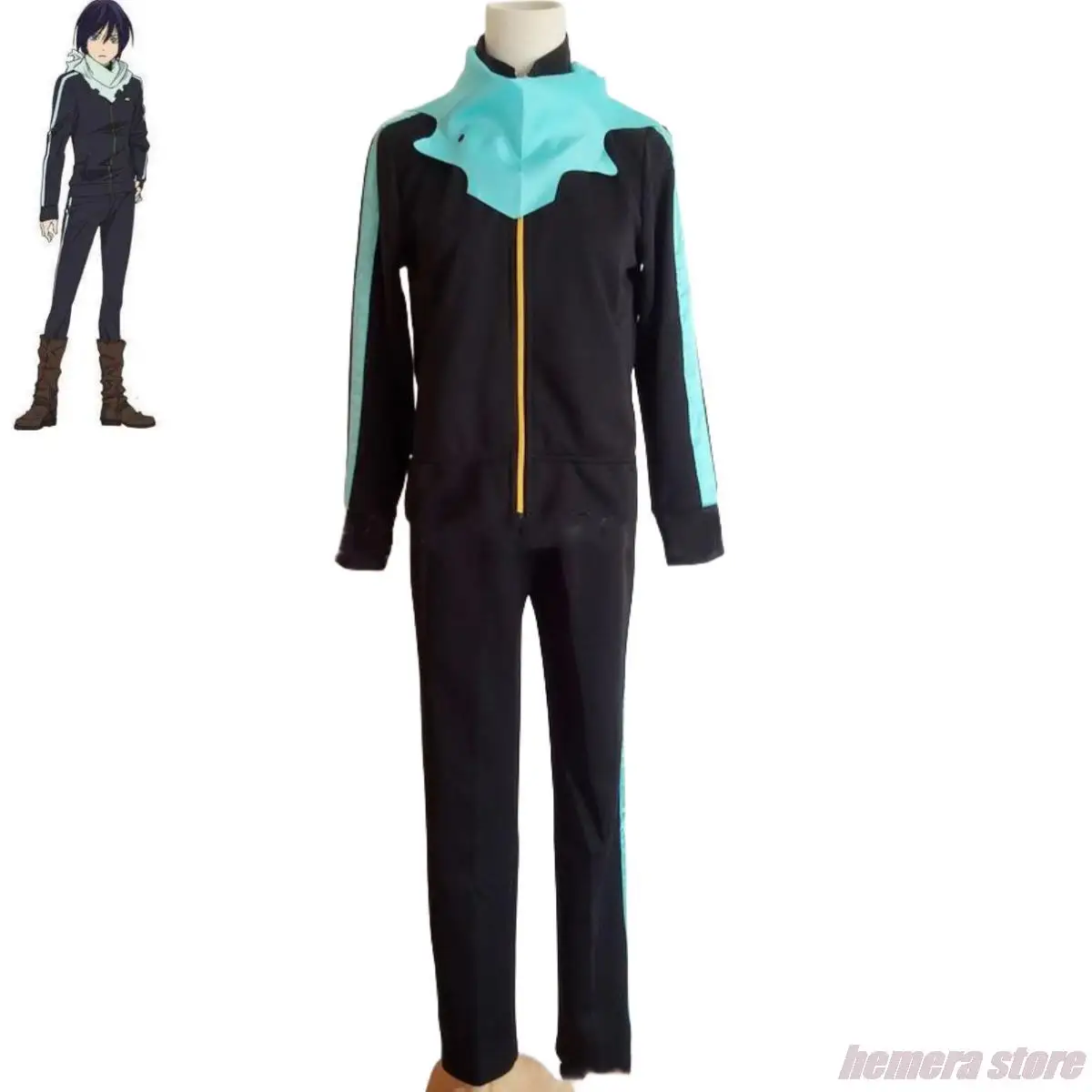

Костюм для косплея аниме Noragami Yato, фиолетовый парик, униформа для взрослых мужчин и женщин, костюм на Хэллоуин, карнавал