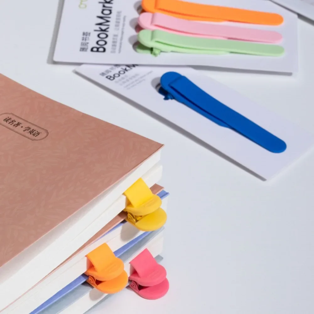 Bookmarks Stationery Supplies Silicone Bookmark 1/3/6Pcs Automatically Follows Page Flipping for Student Office Home
