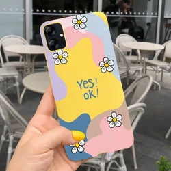 Lovely Printing Jelly Silicone Soft Phone Case - Galaxy A04S (Gray pink)
