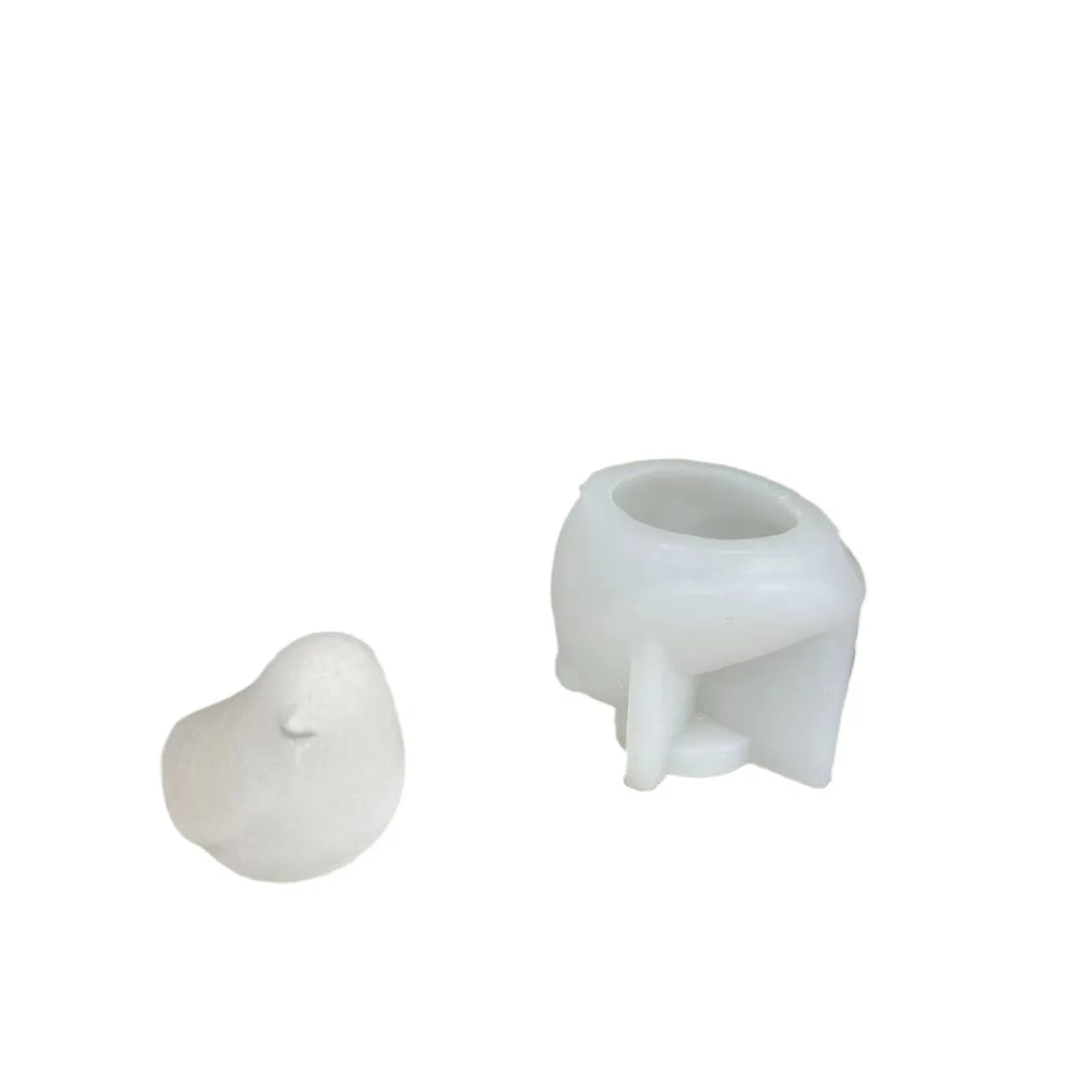Stereoscopic Bird Candle Mold Concrete