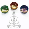 Nepal Colored Buddhist Tibetan Bowl Audio Healing Soul Relaxation Yoga Meditation Dharma Utensils 7 Chakra Copper Bowl Ornaments 1