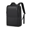 Leather backpack male fashion multi-functional backpack Business leisure student first layer cowhide computer bag Black -15.6 2
